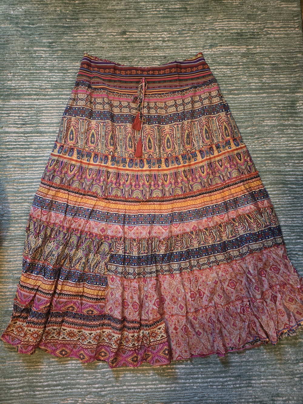 Easel Boho Maxi Skirt